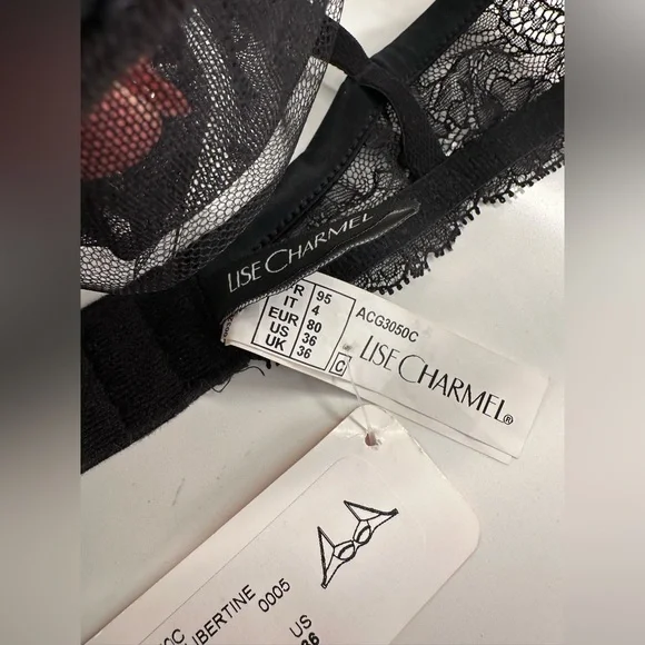✨ Lise Charmel Soirée Libertine Demi Cup Bra 36C NWT - Picture 4 of 9